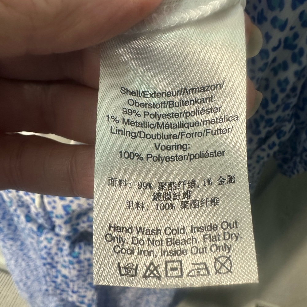 DKNY Blue and White Dress Size 10 EUC - Picture 8 of 8